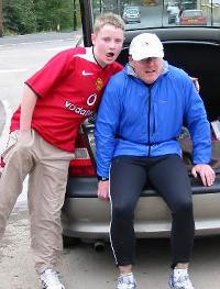 Mr Mad with Mad Jr. at 26 miles Mr Mad with Mad Jr.